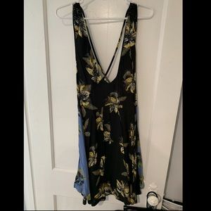 Free people black open back dress
